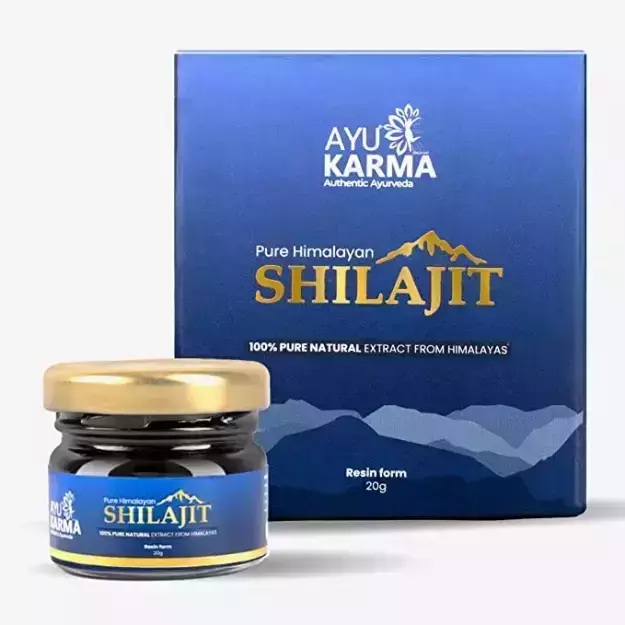 Ayukarma Pure Himalayan Shilajit 100% Pure Natural Extract From Himalayas Resin 20gm