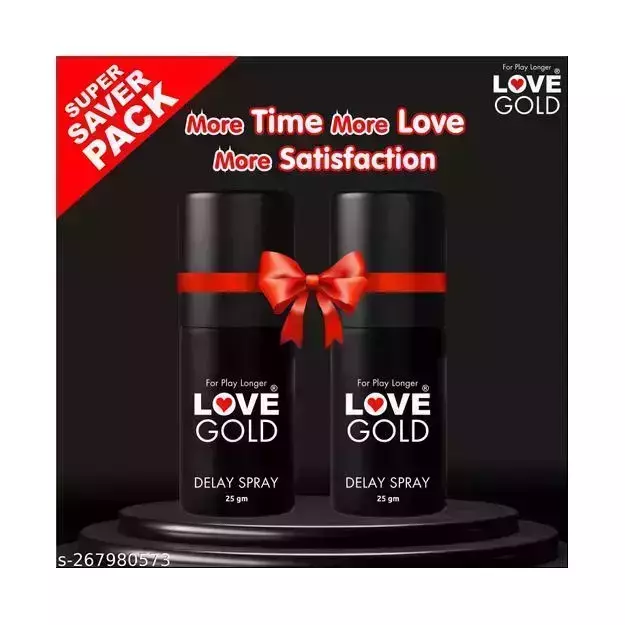 Love Gold Delay Spray 25Gm Only For Men Set Of 2