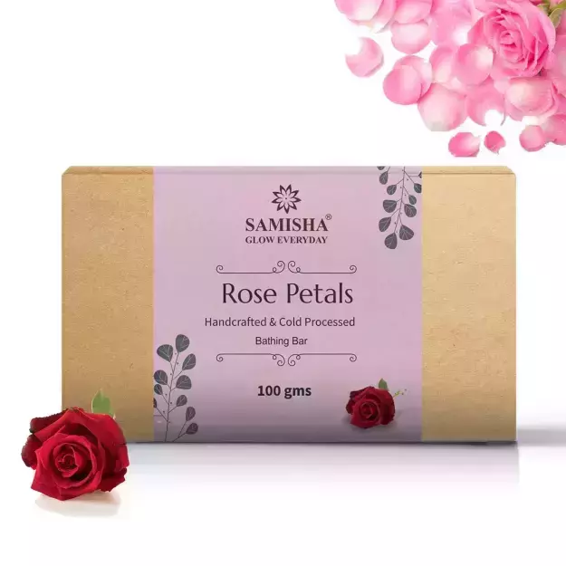 Samisha Organic Rose Petals Anti Aging Bathing Bar 100gm