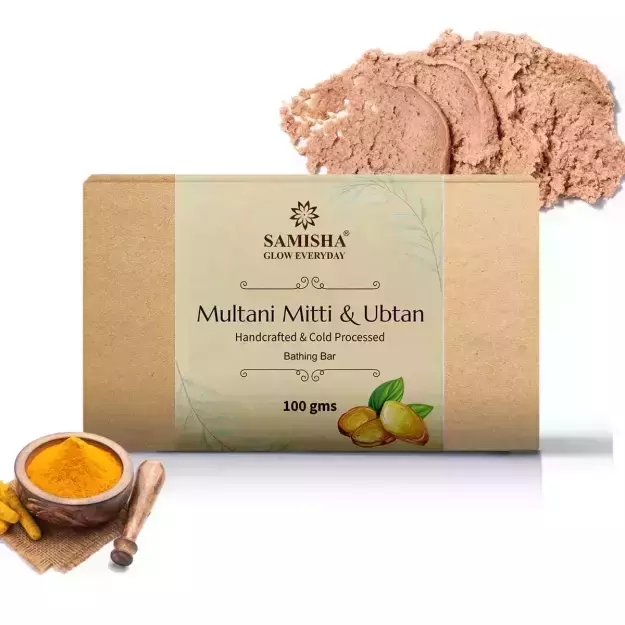 Samisha Organic Multani Mitti & Ubtan Skin Rejuvenating Bathing Bar 100gm