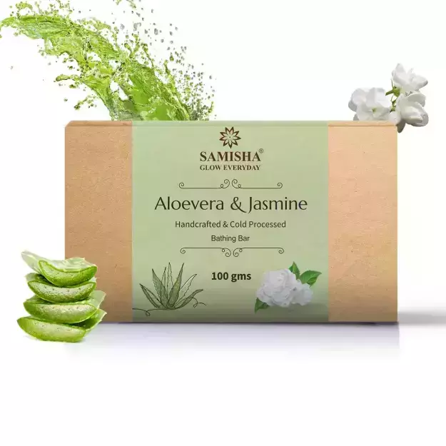 Samisha Organic Aloevera & Jasmine Anti-Blemish Bathing Bar 100gm