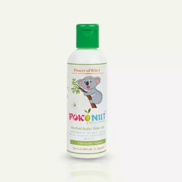 Pokonut Natural and Herbal Chemical Free Baby Hair Oil Sesame Oil, Castor Oil, Olive Oil And Jojoba oil Chemical Free -200ML