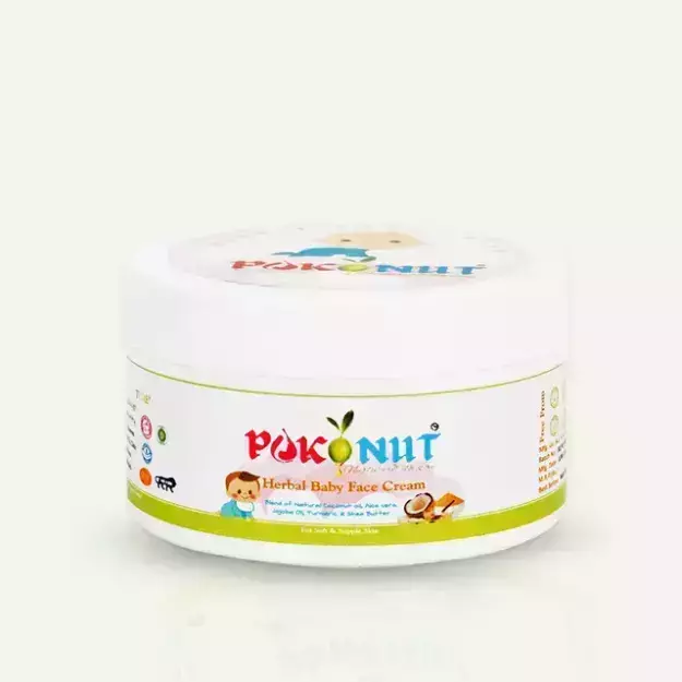 Pokonut Herbal Baby All Skin Type Face Cream-Made Shea Butter & Natural Oils 50g
