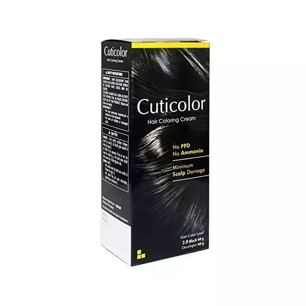 Cuticolor Hair Coloring Cream Black 60gm