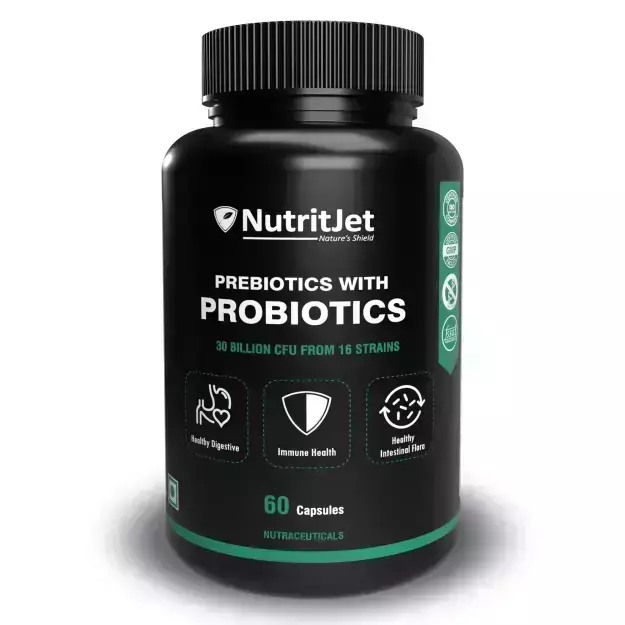 Nutritjet Prebiotics with Probiotics 30 Billion CFU Capsules (60)