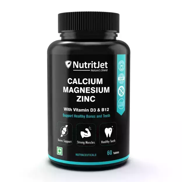 Nutritjet Calcium Magnesium Zinc With Vitamin D3 & B12 Tablets (60)