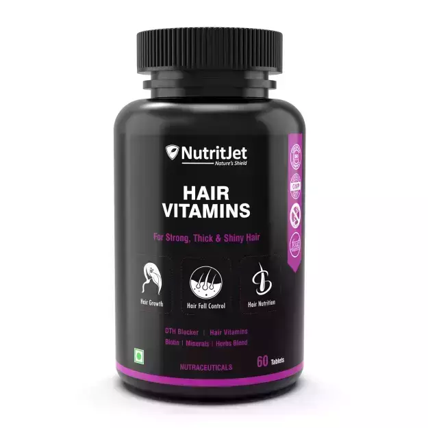 Nutritjet Hair Vitamins Tablets For Strong, Thick And Shiny Hair (60)