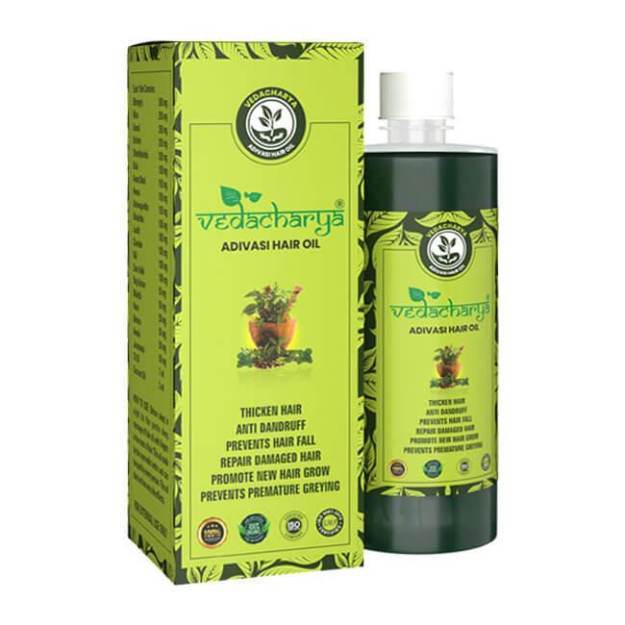 Vedacharya Adivasi Hair Oil Long & Shiny Strong Hairs 500ml Pack of 3