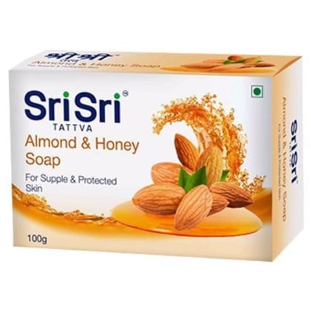 Sri Sri Tattva Almond Honey Soap - 100gm, Pack Of 3
