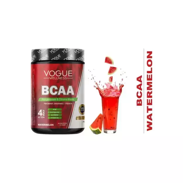 Vogue Wellness Advanced BCAA Supplement Powder 400gm (Watermelon)