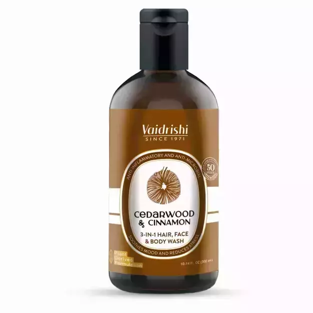 Vaidrishi Cedarwood & Cinnamon (3 in 1) Face Body & Hair Wash 300ml
