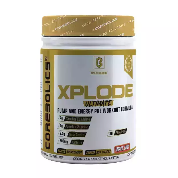 Corebolics Xplode Ultimate Pre workout Formula- Tropical Candy 390gm