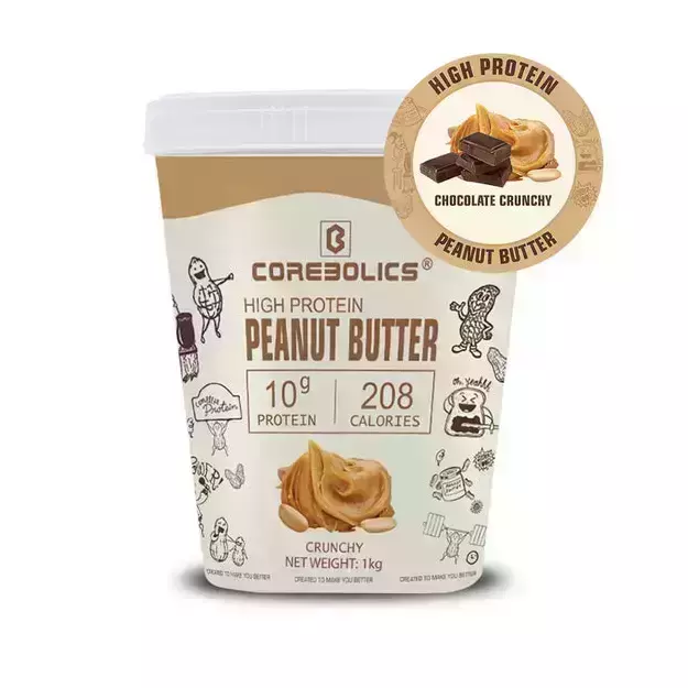 Corebolics High Protein Peanut Butter- Chocolate Crunchy 1Kg