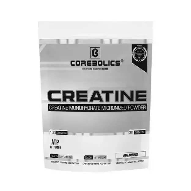 Corebolics Creatine Monohydrate Micronized Powder- Unflavoured 300gm