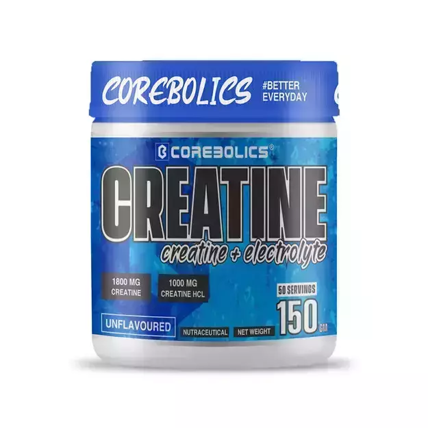 Corebolics Creatine (Creatine + Electrolyte)- Unflavoured 150gm