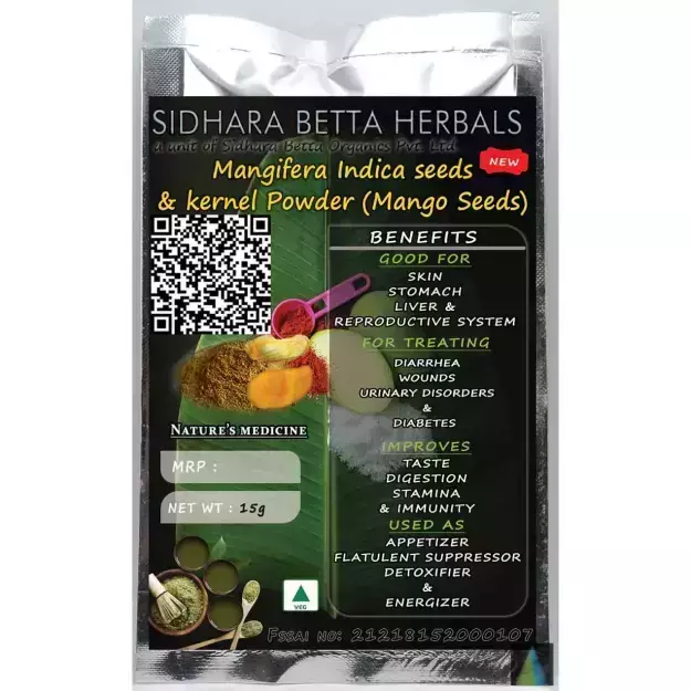 Sidhara Betta Herbals Mangifera Indica Seeds and Kernel Powder 15gm