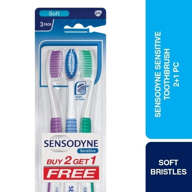 Sensodyne Sensitive Soft Gentle on Teeth (2+1 PACK) Toothbrush (1)