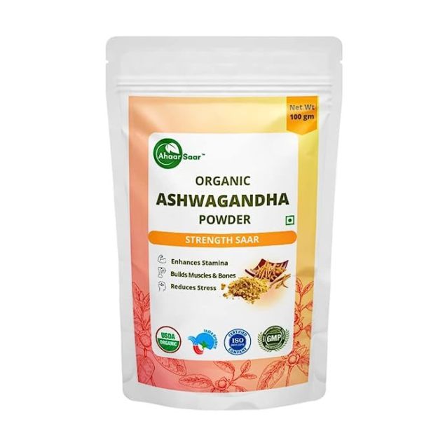 Ahaar Saar USDA Certified Organic Ashwagandha Root Powder 200gm