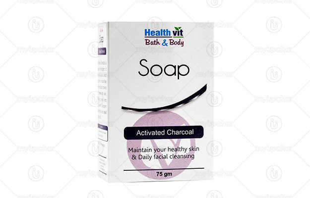 Healthvit Bath and Body Activated Charcoal Soap