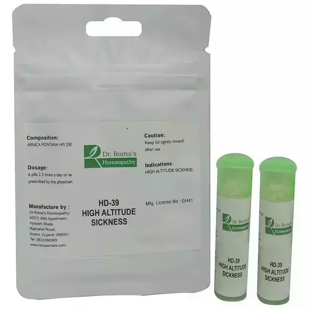 Dr. Romas Homeopathy Hd-39 High Altitude Sickness, 2 Bottles Of 2 Dram
