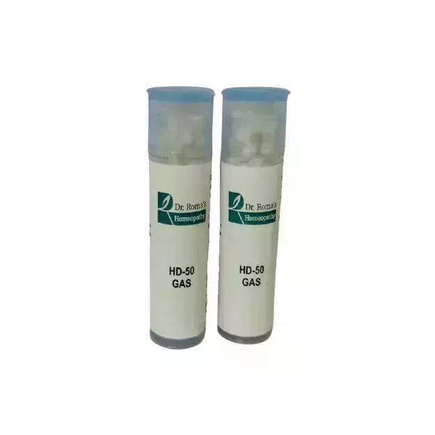 Dr. Romas Homeopathy Hd-50 For Gas, 2 Bottles Of 2 Dram