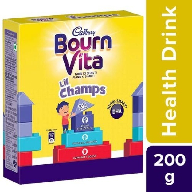 BOURNVITA LIL CHAMPS PRO HEALTH DRINK CHOCOLATE POWDER 200GM