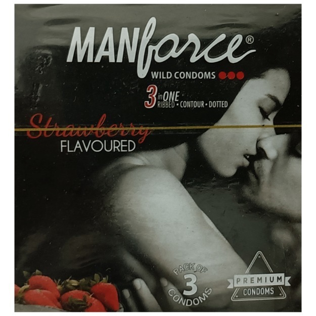 Manforce Strawberry Flavoured Condom (3)
