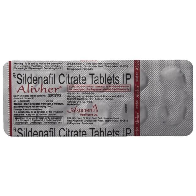 Alivher 25 Mg Tablet