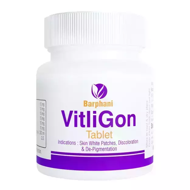 Barphani Vitligon Tablet For Skin White Patches, Discolouration And De-Pigmentation (60)