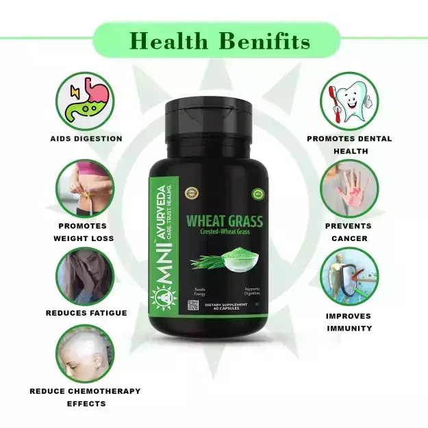 Omni Ayurveda Wheat Grass Capsules Uses Price Dosage Side Effects