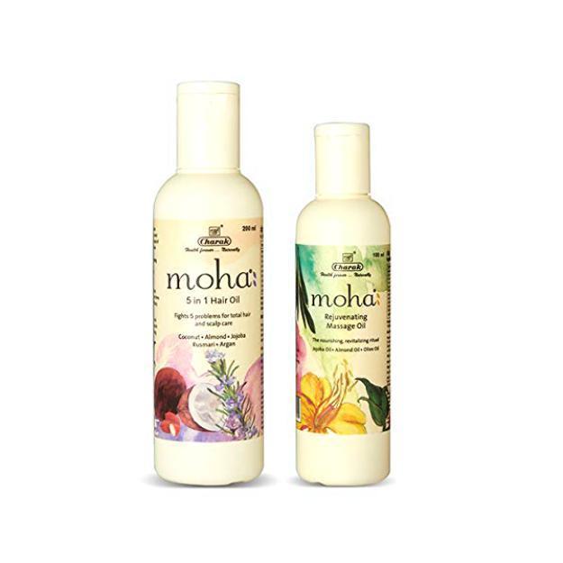 Moha 5 In 1 Hair Oil And Moha Rejuvenating Massage Oil Combo Pack