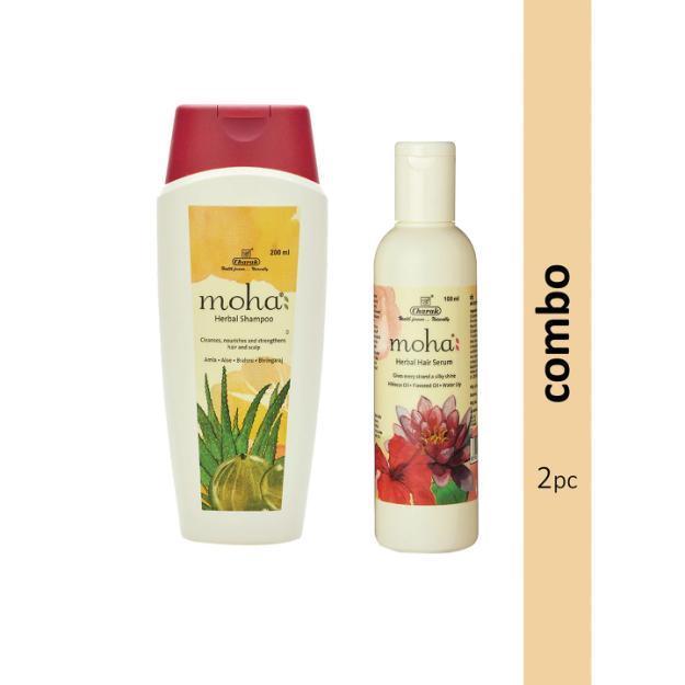 Moha Herbal Hair Serum 100ml And Moha Herbal Shampoo 200ml Combo Pack