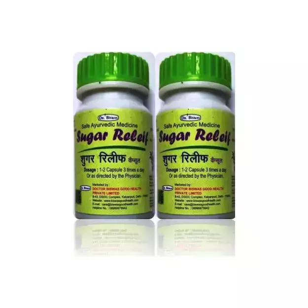 Dr. Biswas Sugar Relief Capsule For Diabetic Control Pack Of 2