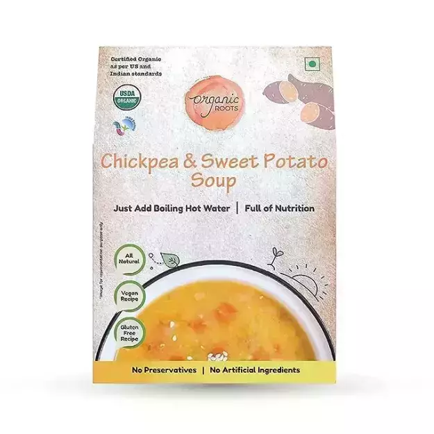 Organic Roots Chickpea And Sweet Potato Ready To Cook Soup Powder Pack Of 4