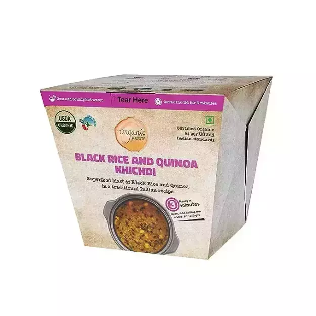 Organic Roots Black Rice And Quinoa Ready To Eat Khichdi Pack Of 4 thumbnail 2