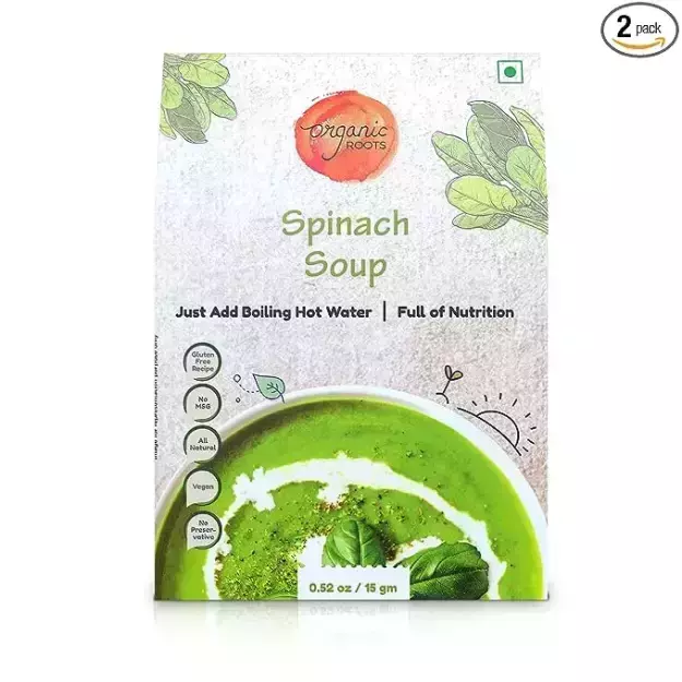 Organic Roots Spinach Ready To Cook Soup Powder Pack Of 4 thumbnail 2