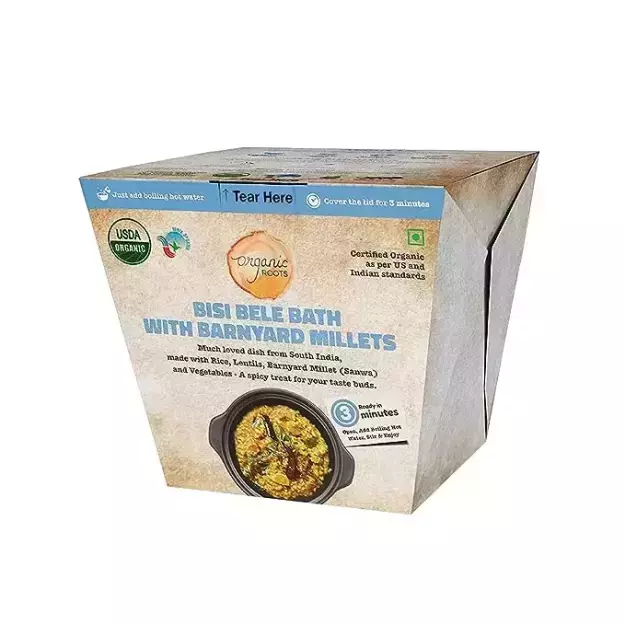 Organic Roots Bisi Bele Bath With Barnyard Millets Ready To Eat Pack Of 4 thumbnail 2