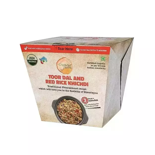 Organic Roots Toor Dal And Red Rice Ready To Eat Khichdi Pack Of 4 thumbnail 2