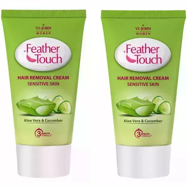 Vi John Feather Touch Hair Removal Cream With Cucumber And Aloe Vera For Sensitive Skin 40gm