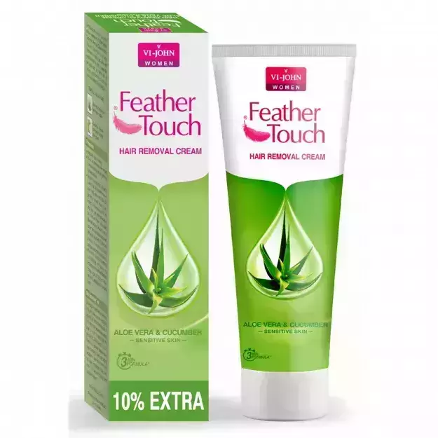 Vi John Feather Touch Hair Removal Cream With Cucumber And Aloevera For Sensitive Skin 110gm
