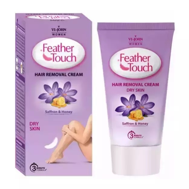 Vi John Feather Touch Hair Removal Cream With Honey And Saffron For Dry Skin 40gm
