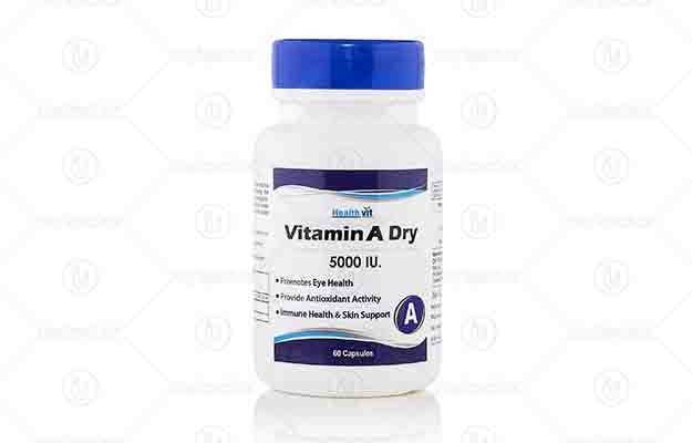 Healthvit Vitamin A Dry 5000 IU Capsule: Uses, Price, Dosage, Side Effects,  Substitute, Buy Online