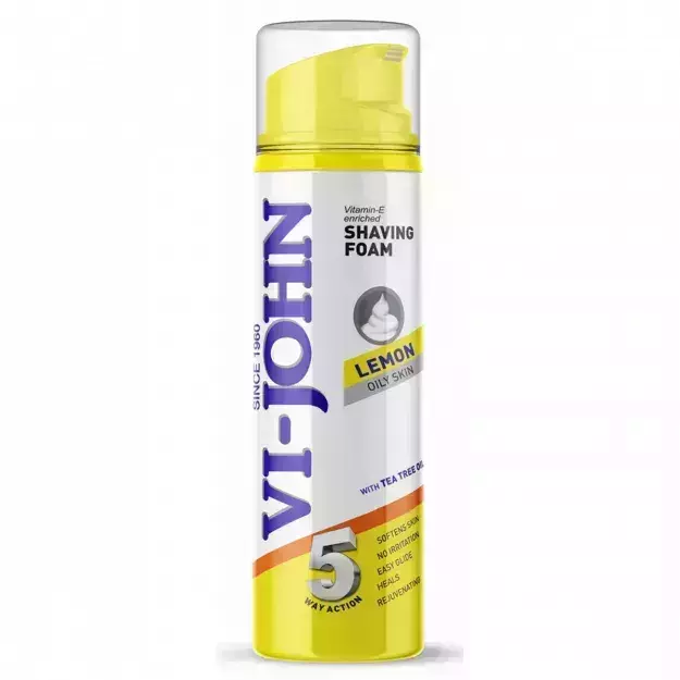 Vi John Lemon Shaving Foam With Vitamin E For Oily Skin 200ml