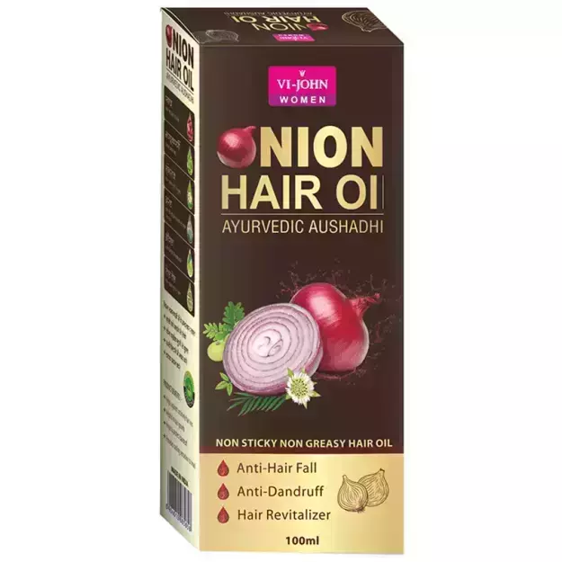Vi John Onion Hair Oil With Non Sticky And Non Greasy Properties 100ml