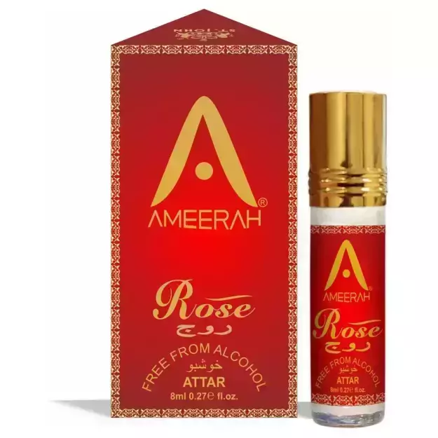 Ameerah Old Rose  Floral Attar For Men And Women Free From Alcohol 8ml