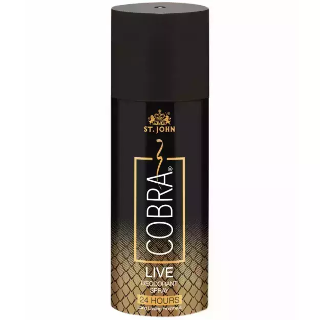 St John Deo Cobra Live Limited Edition Deodorant Body Spray For Long Lasting Protection 150ml