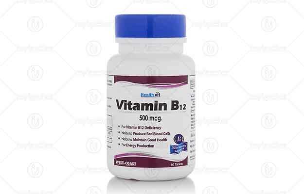 Healthvit Vitamin B12 500 mcg Tablet