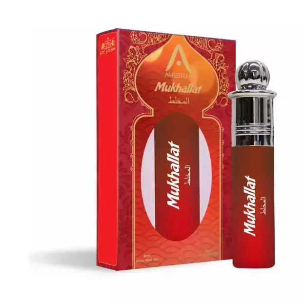 St John Mukhallat Floral Attar For Men And Women Free From Alcohol 8ml