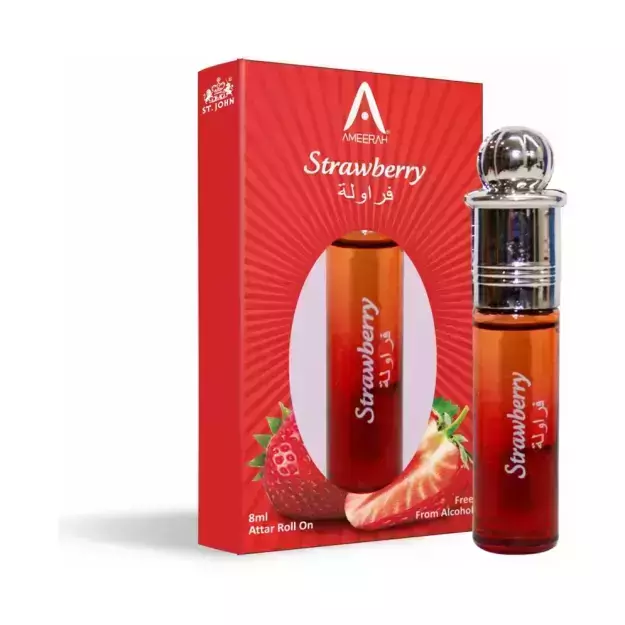 St John Strawberry Floral Attar For Men And Women Free From Alcohol 8ml