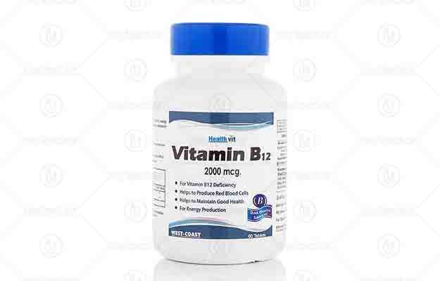 Healthvit Vitamin B12 2000 mcg Tablet
